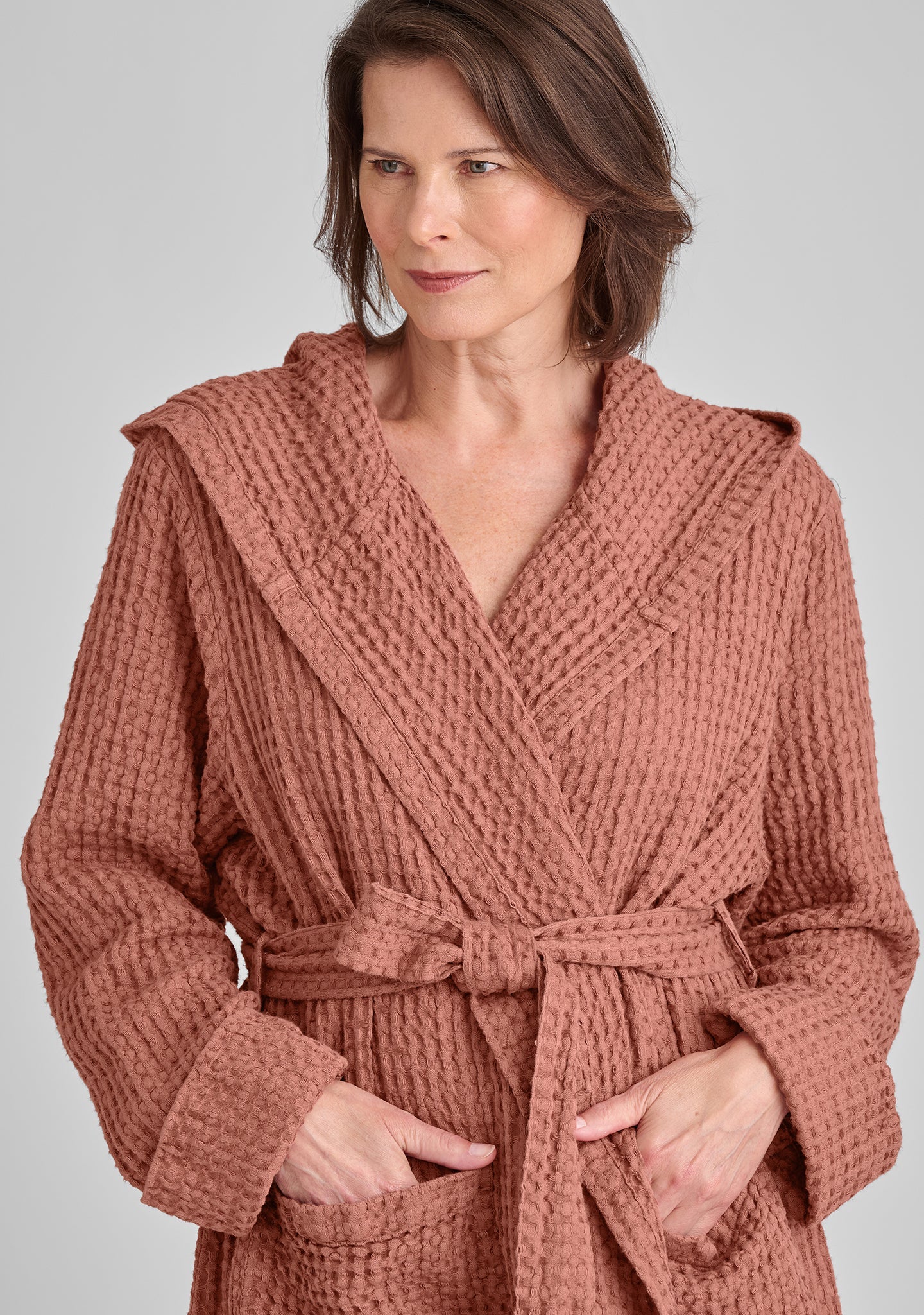 Hooded Wrapper - Linen Robe - FINAL SALE