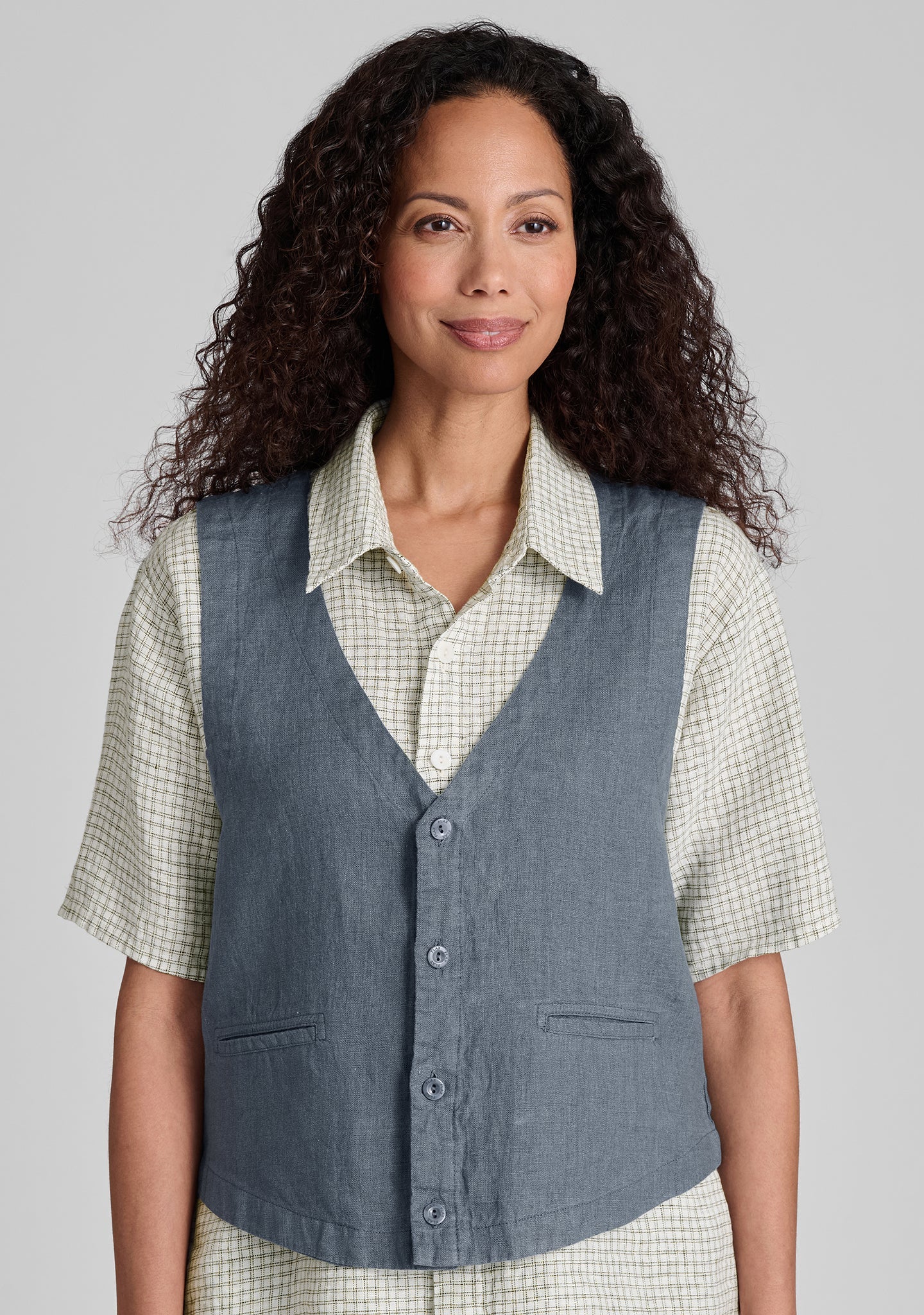 Valued Vest - Linen Vest - FINAL SALE