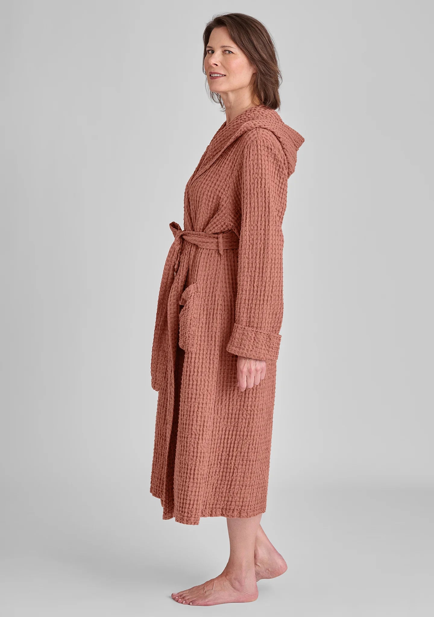 Hooded Wrapper - Linen Robe - FINAL SALE