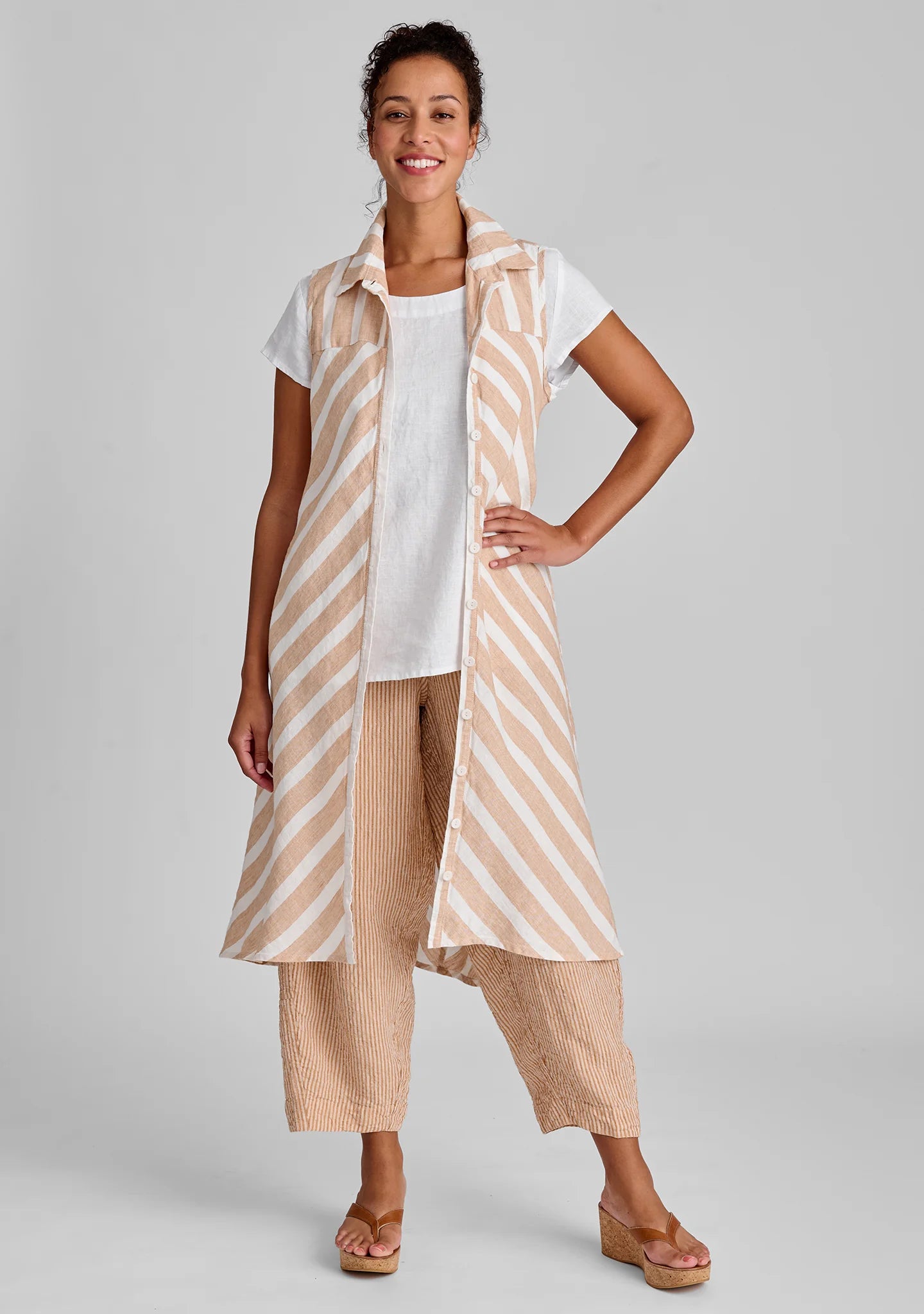 Skyline Dress - Linen Button Down Dress - FINAL SALE