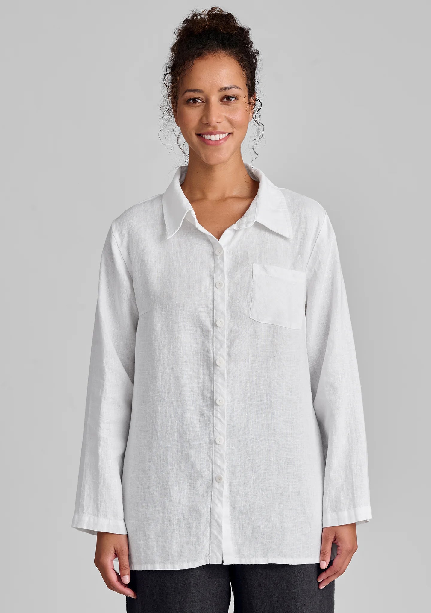 Bias Back Shirt - Linen Shirt - FINAL SALE