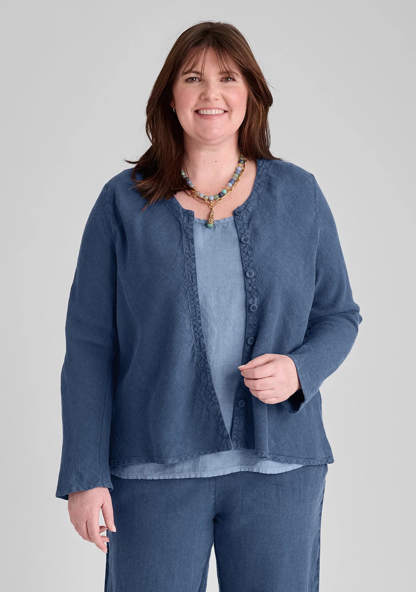 Beneficial Blouse - Linen Cardigan
