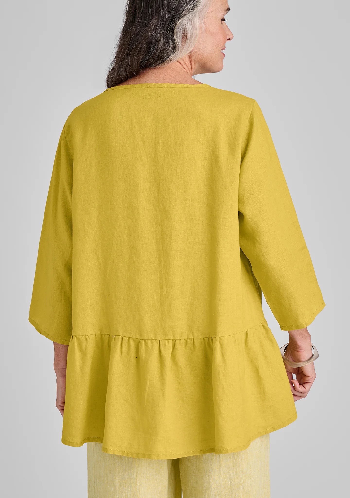 Peplum Tunic - Linen Pullover