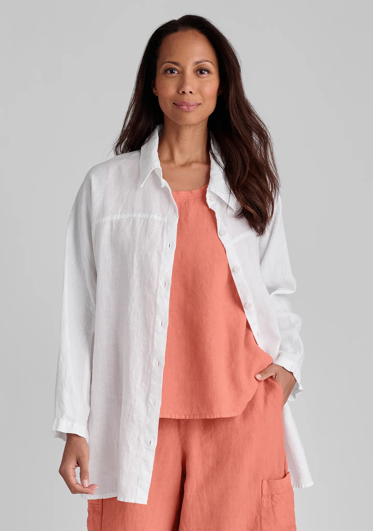 Dramatic Shirt - Linen Button Down Shirt - FINAL SALE