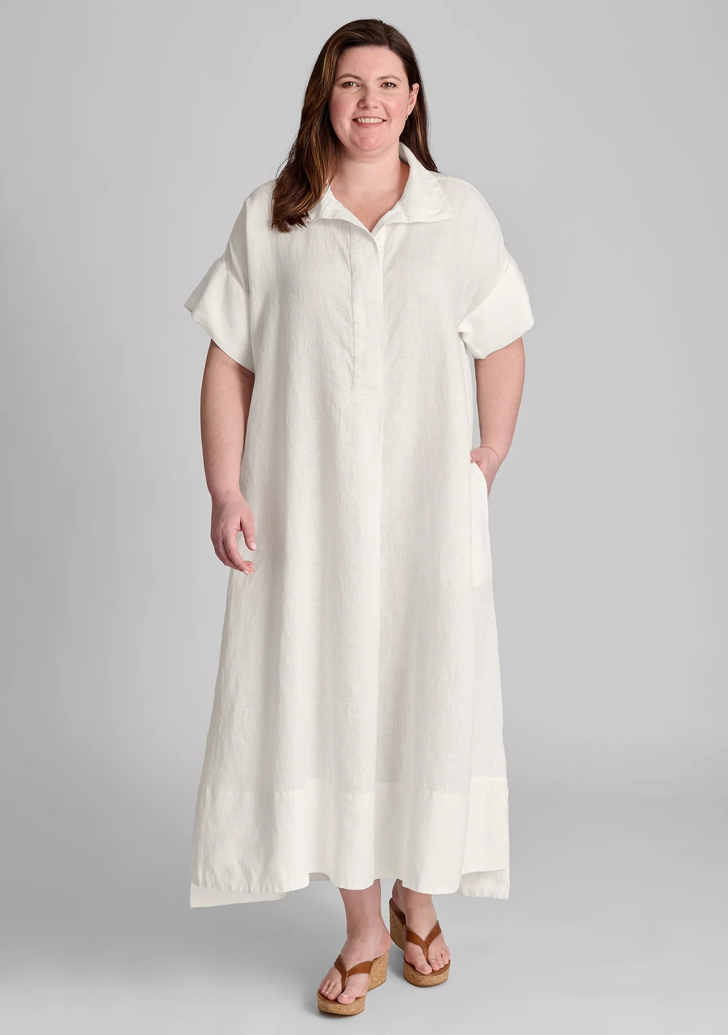Artful Shirtdress - Linen Dress - FINAL SALE