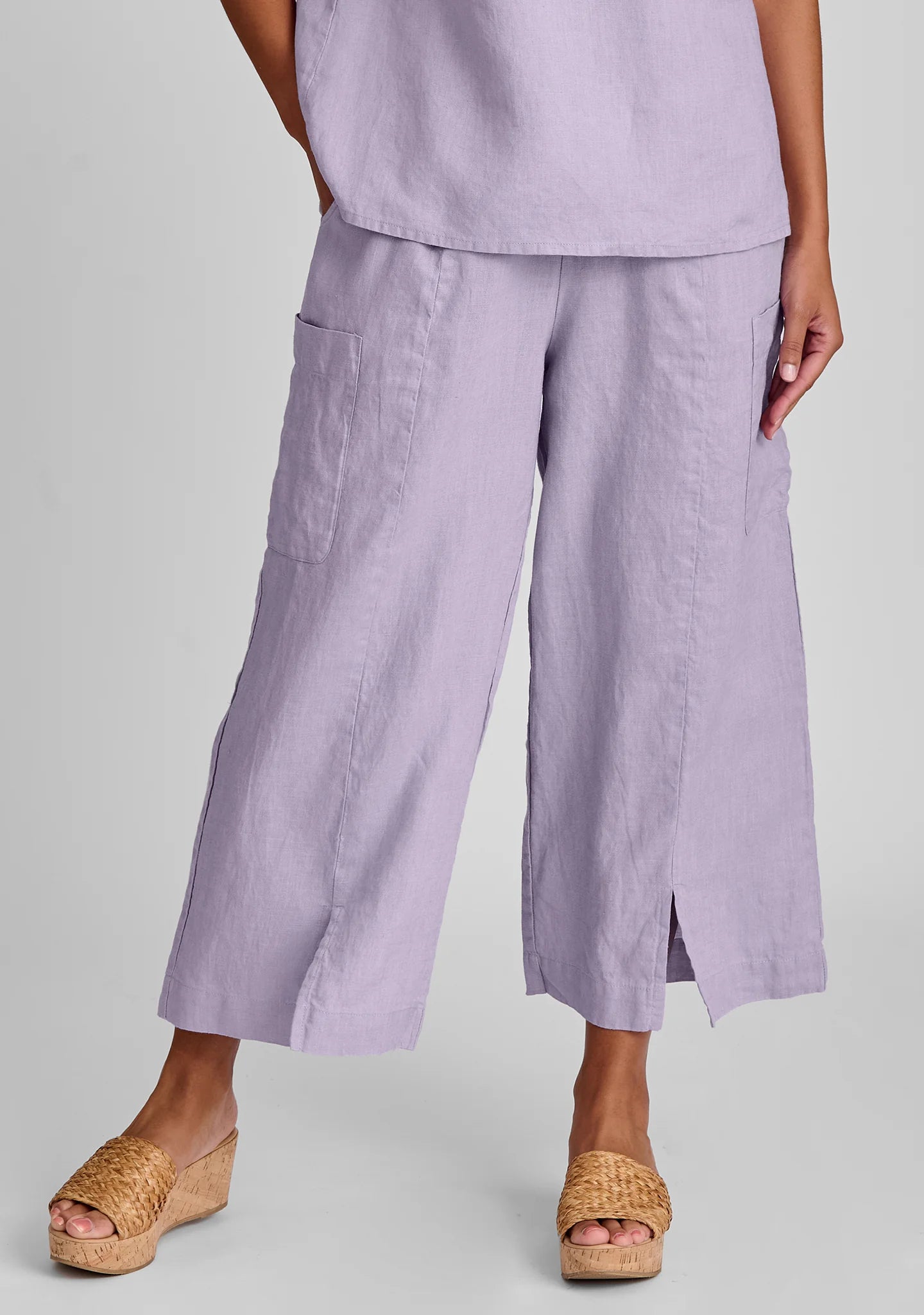 Modern Flood - Linen Pants With Elastic Waist - FINAL SALE