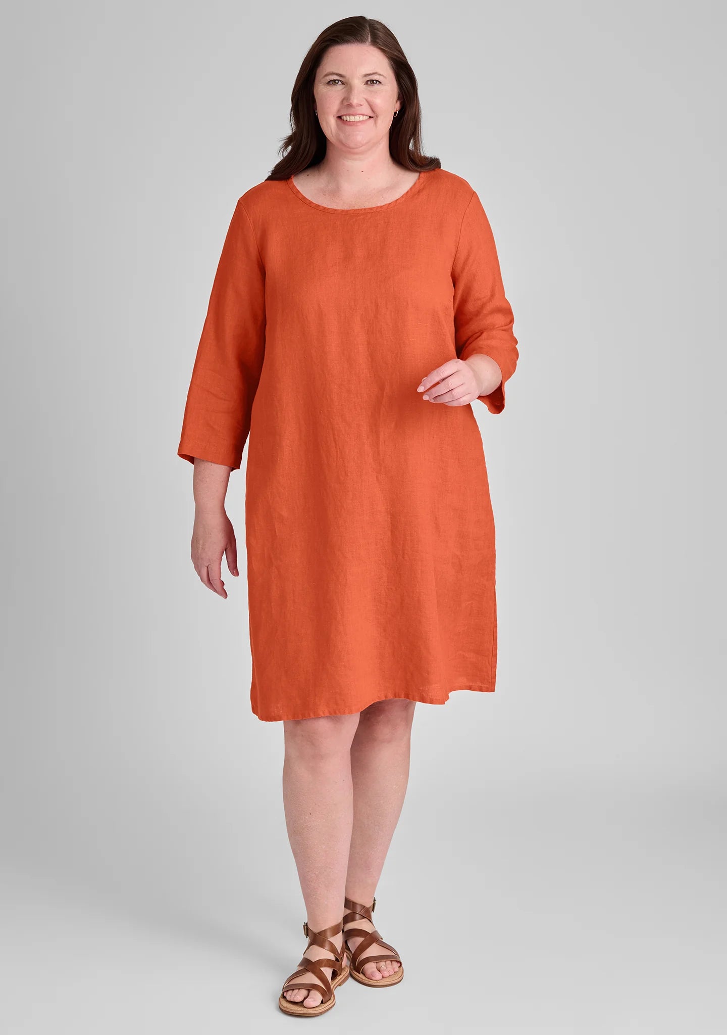 Happy Gathers Dress - Linen Shift Dress