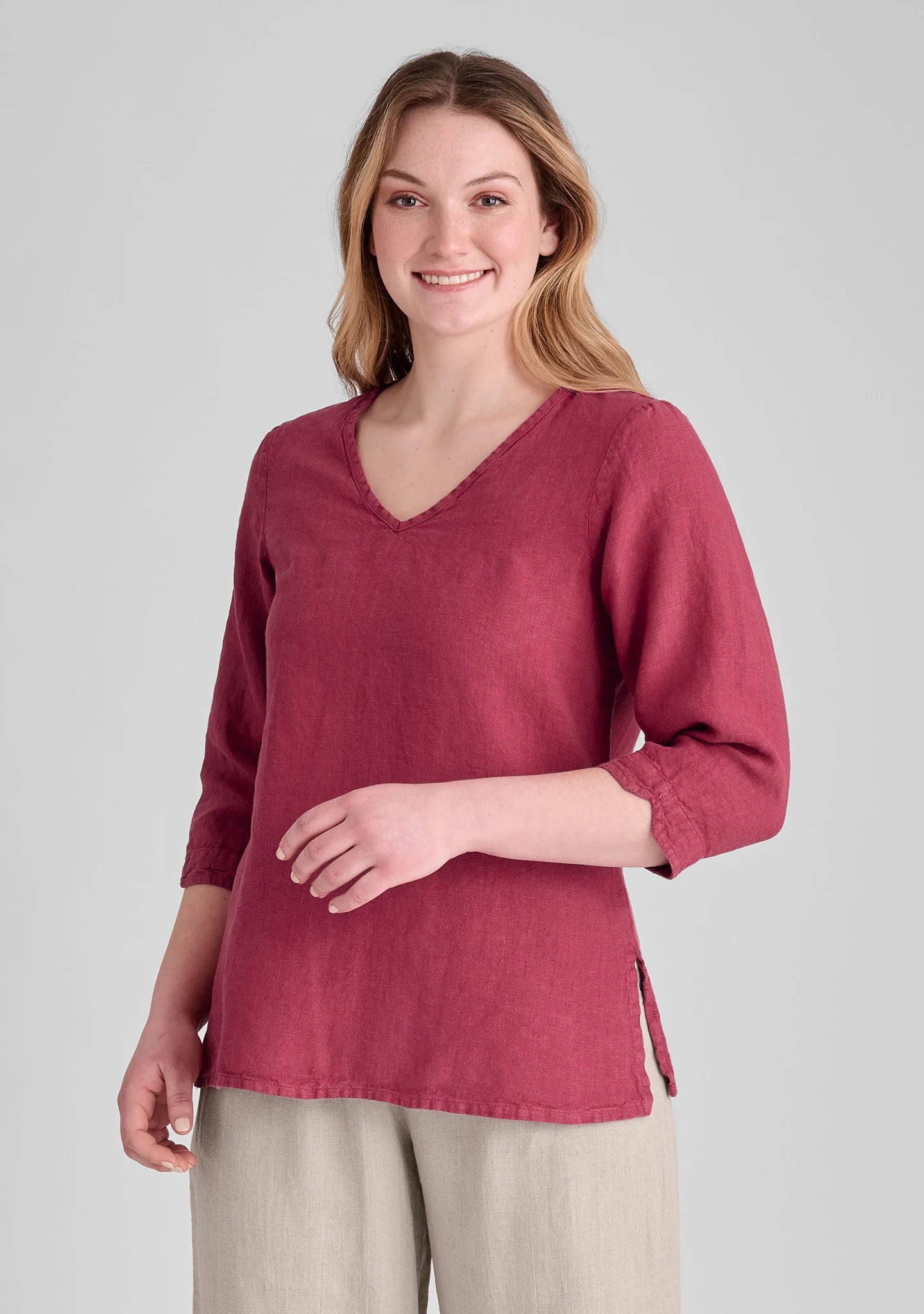 V Pullover - Linen Top