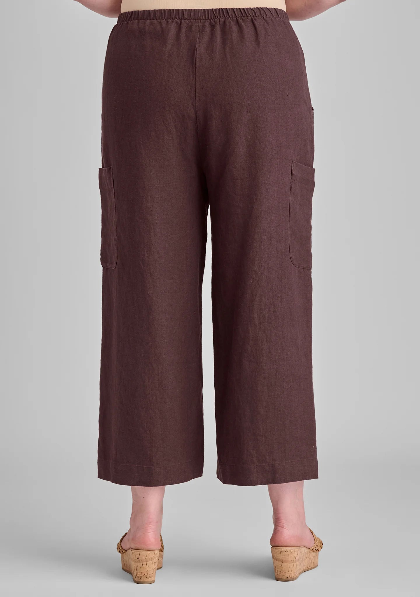 Modern Flood - Linen Pants With Elastic Waist
