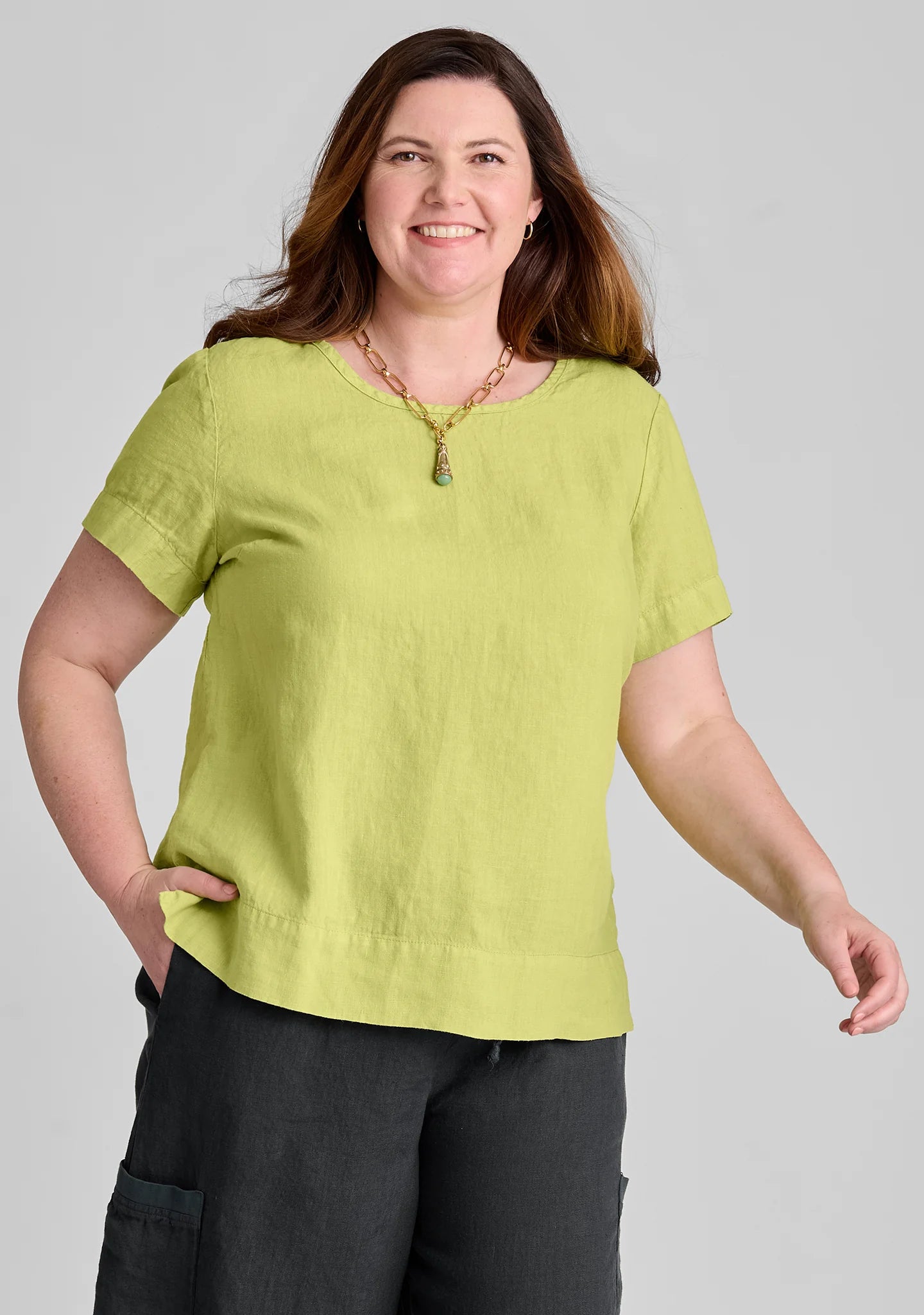 Roadie Tee - Linen T Shirt - FINAL SALE