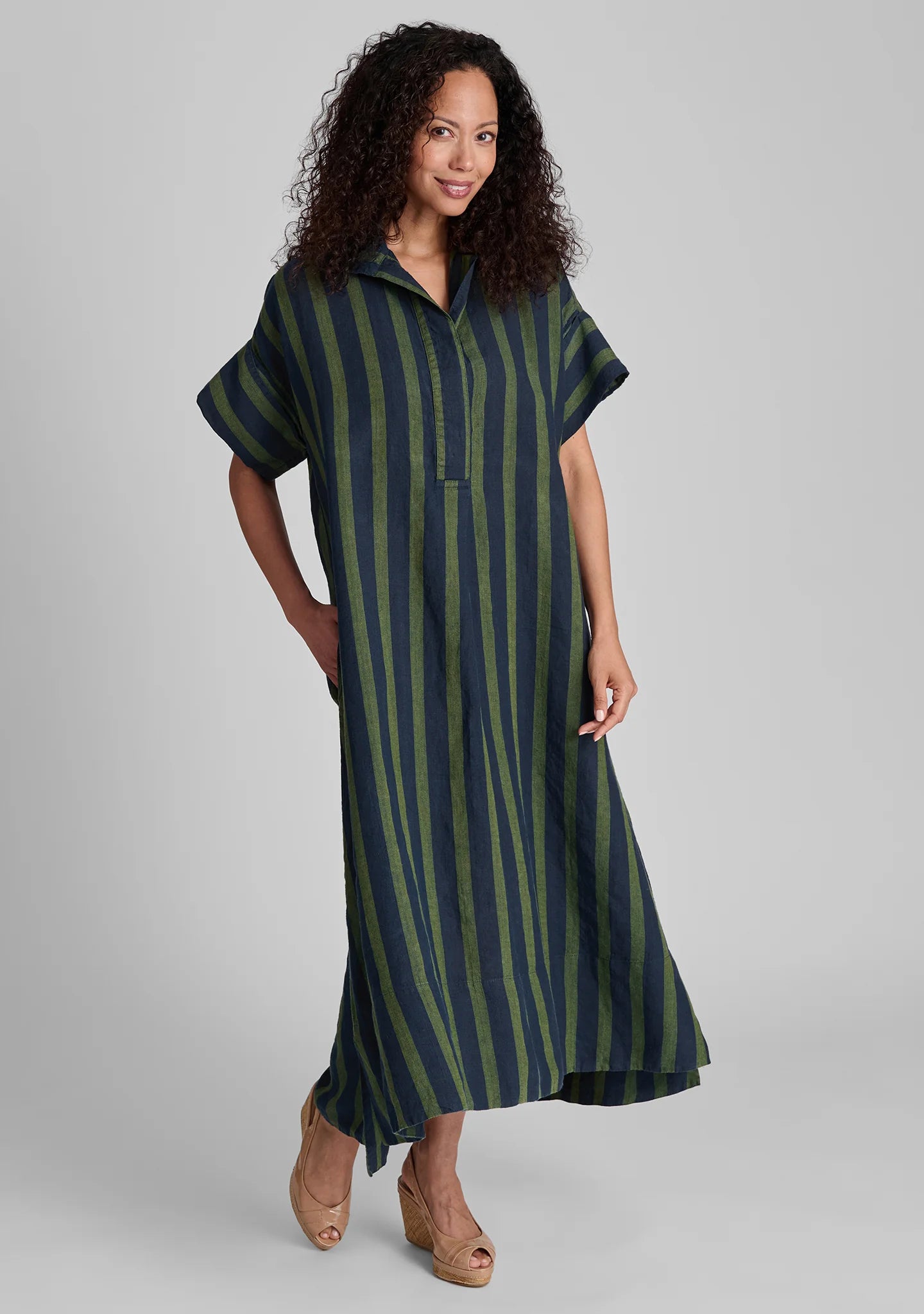Artful Shirtdress - Linen Dress - FINAL SALE