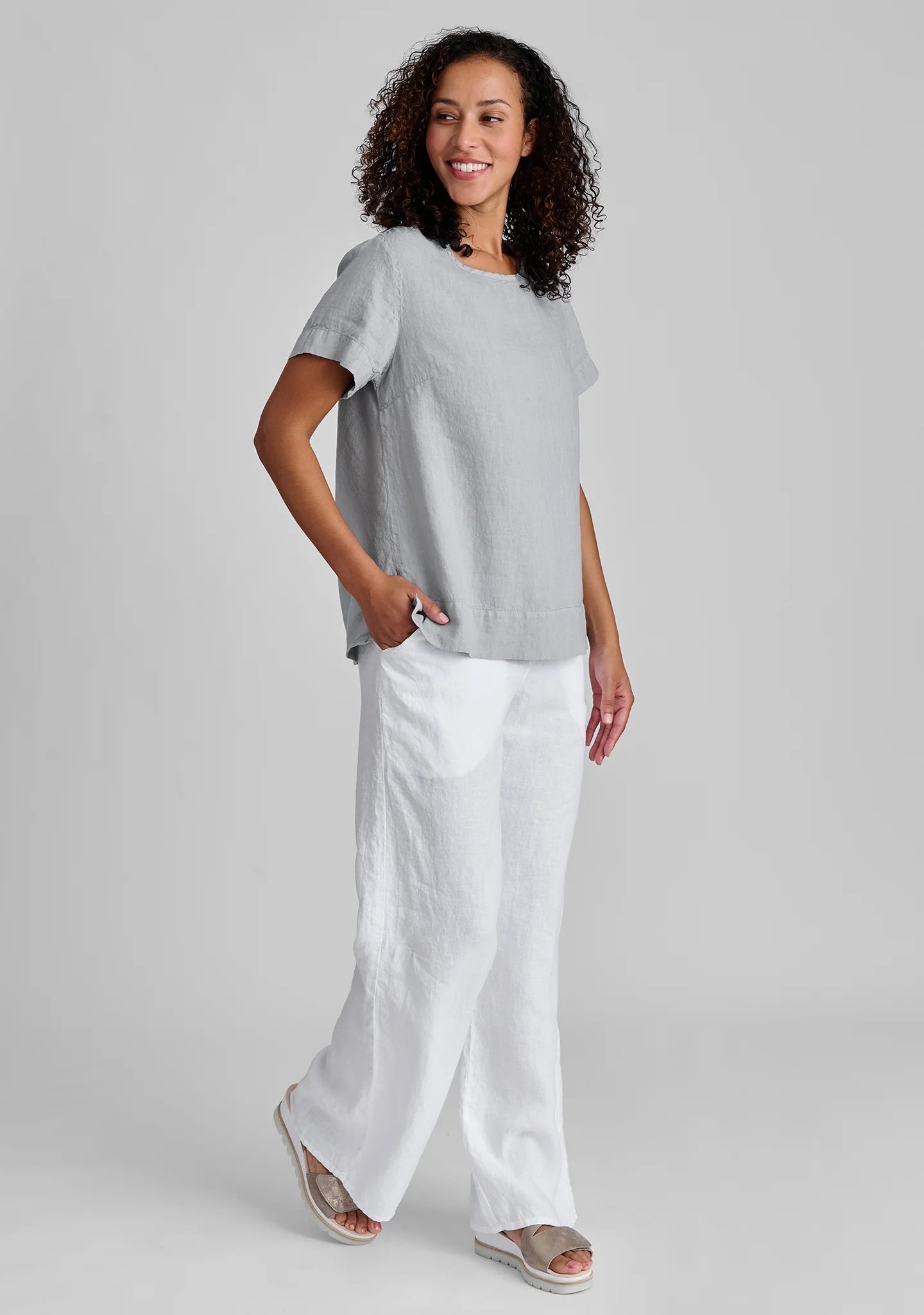 Roadie Tee - Linen T Shirt - FINAL SALE