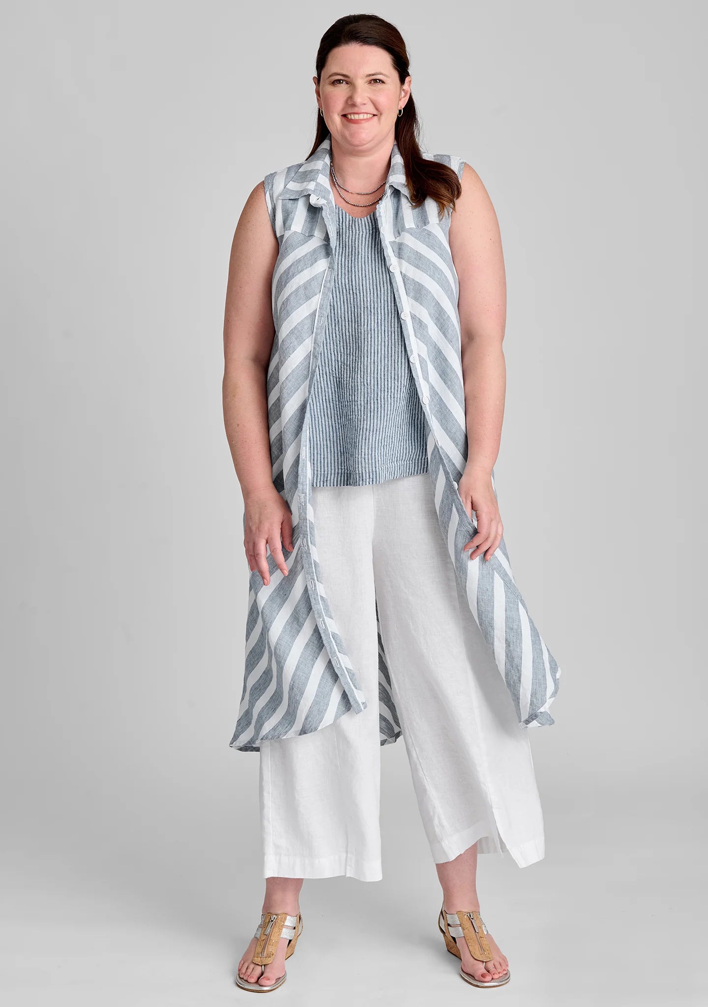 Skyline Dress - Linen Button Down Dress - FINAL SALE