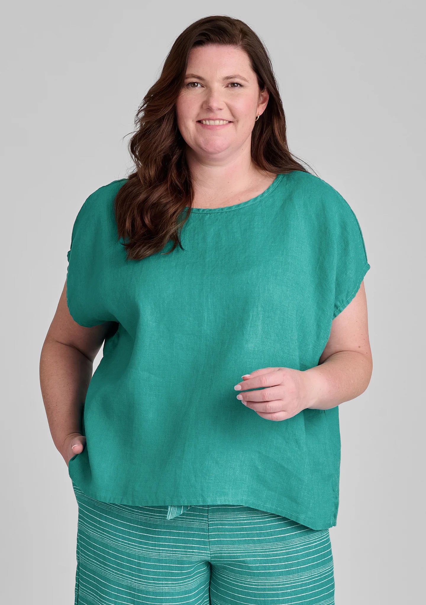 Mia Tee - Linen T Shirt - FINAL SALE