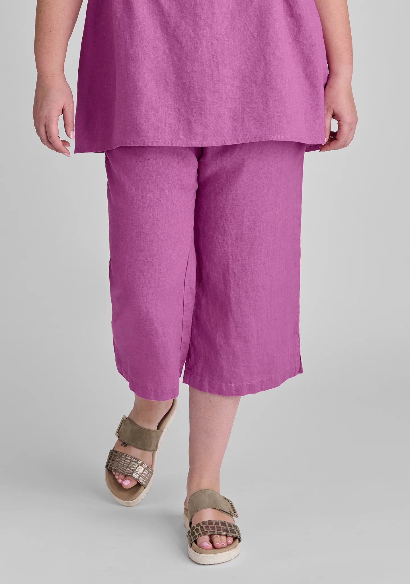 Push Outs - Linen Pants With Elastic Waist - FINAL SALE