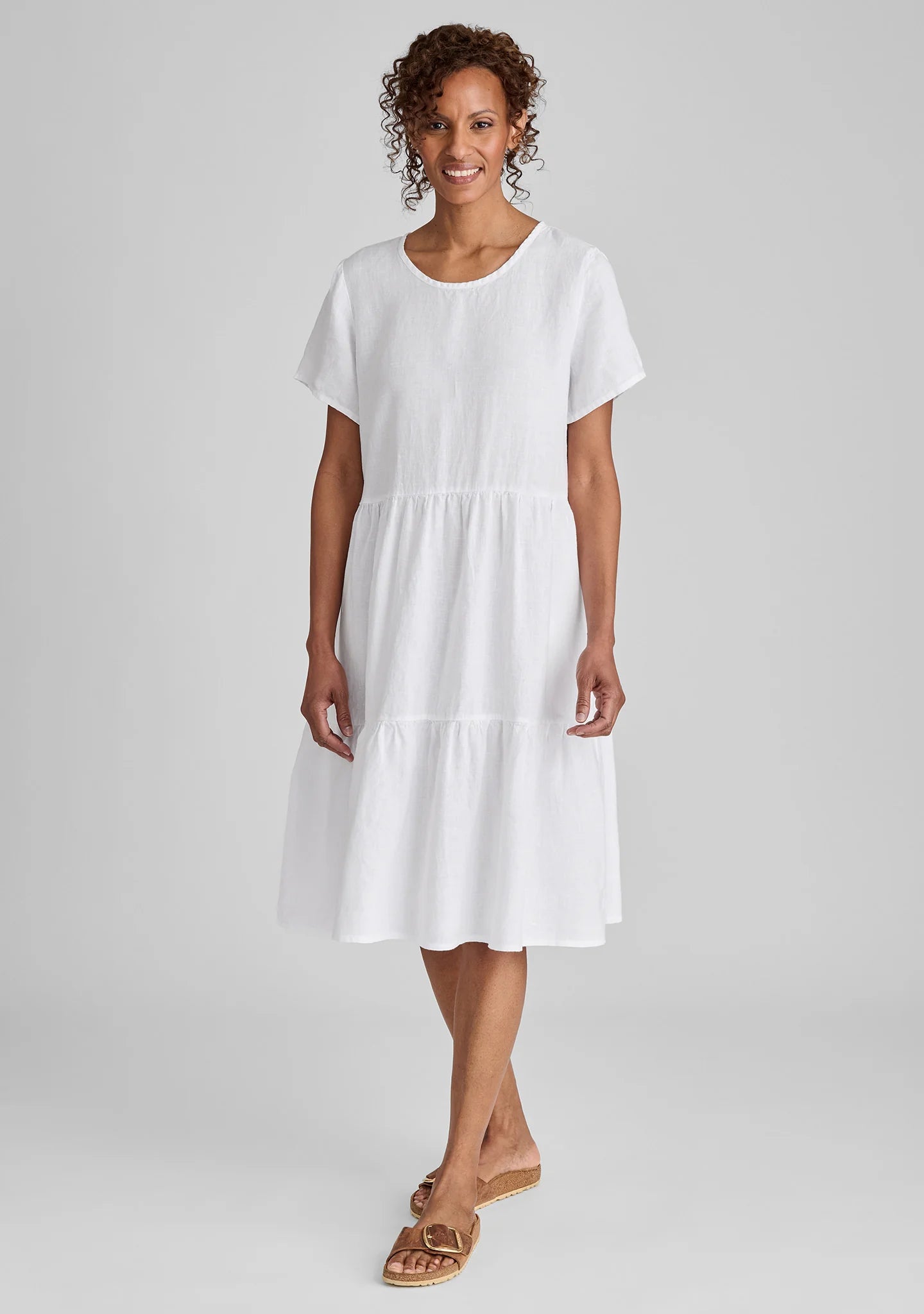 Ruthie's Dress - Short Sleeve Linen Dress