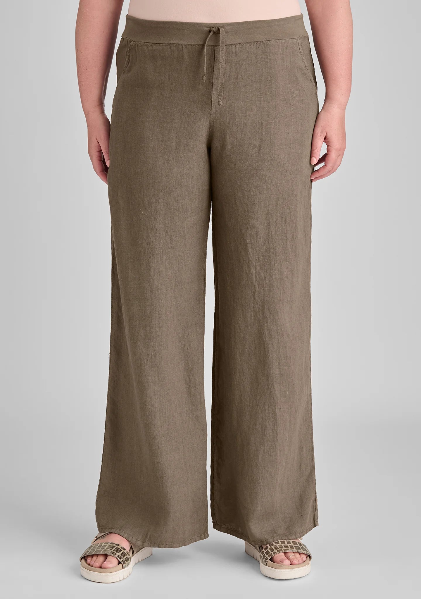 Flat Iron Pant - Linen Drawstring Pants
