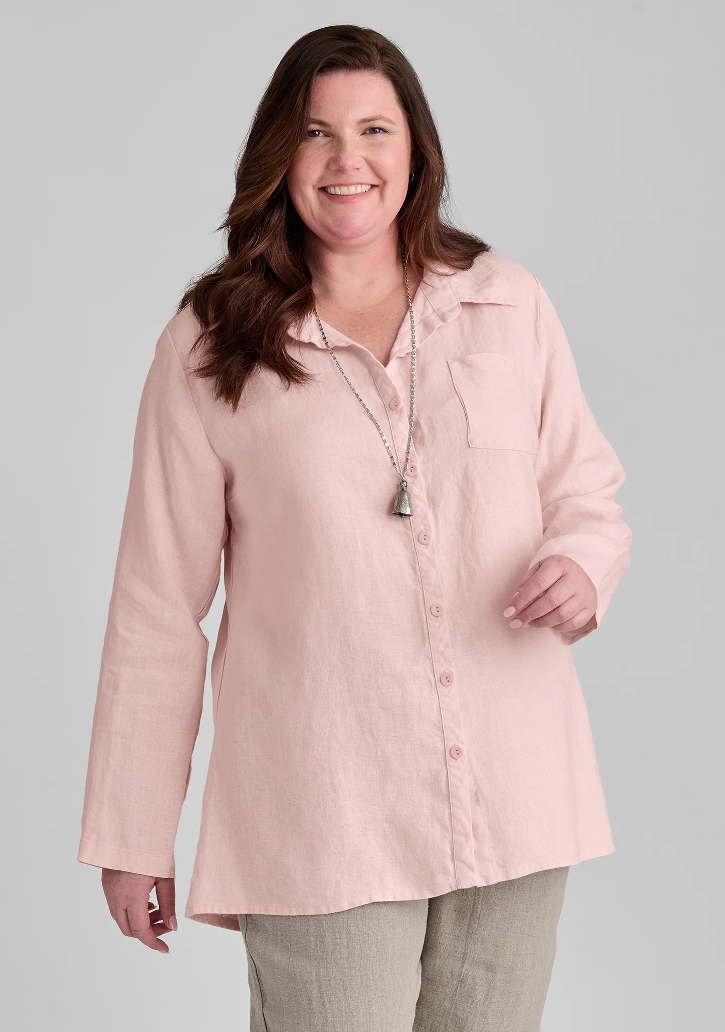 Bias Back Shirt - Linen Shirt - FINAL SALE