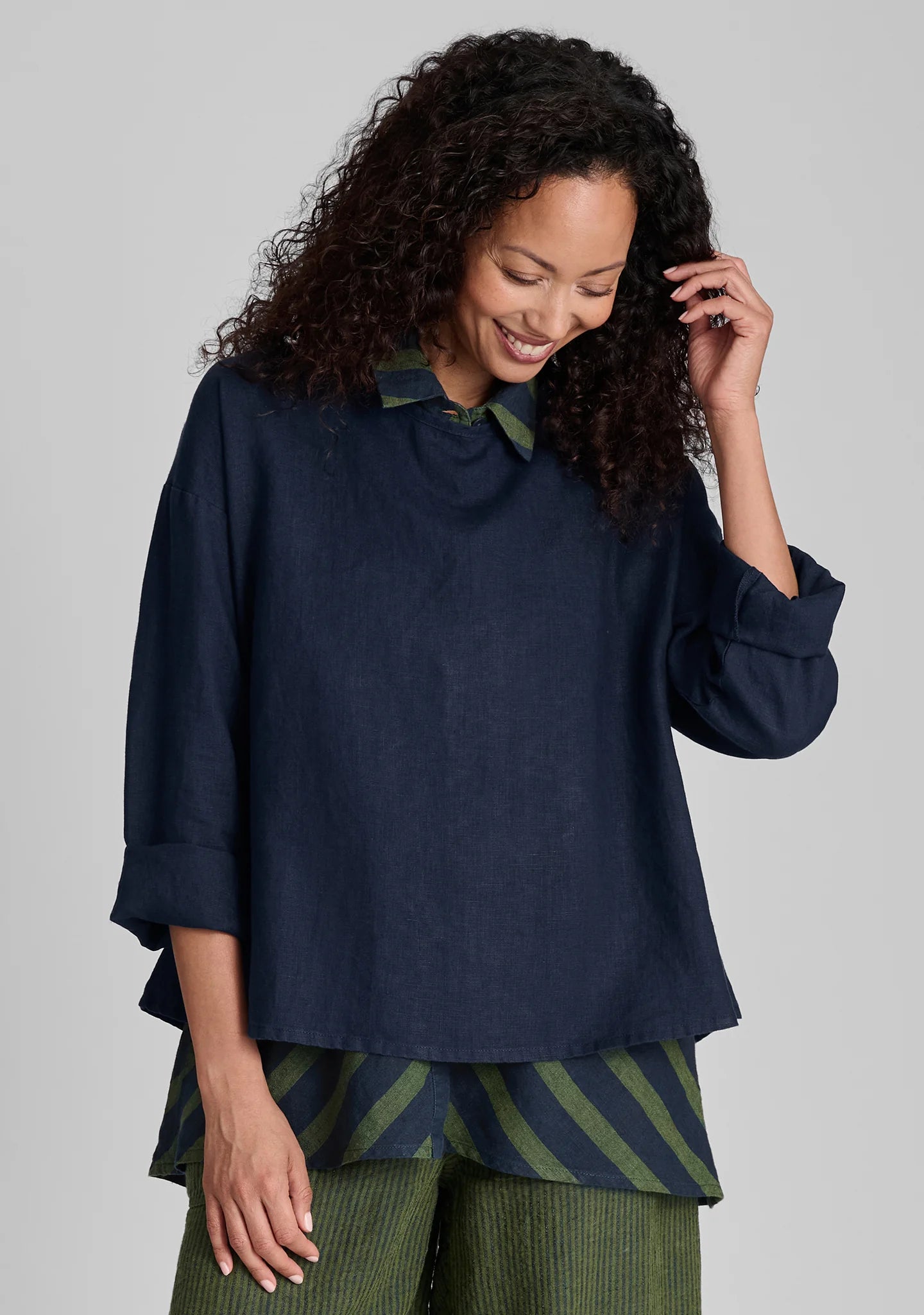 Throw It On - Long Sleeve Linen Shirt - FINAL SALE