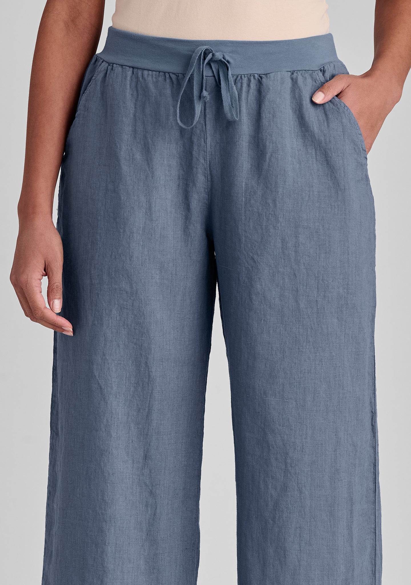 Flat Iron Pant - Linen Drawstring Pants