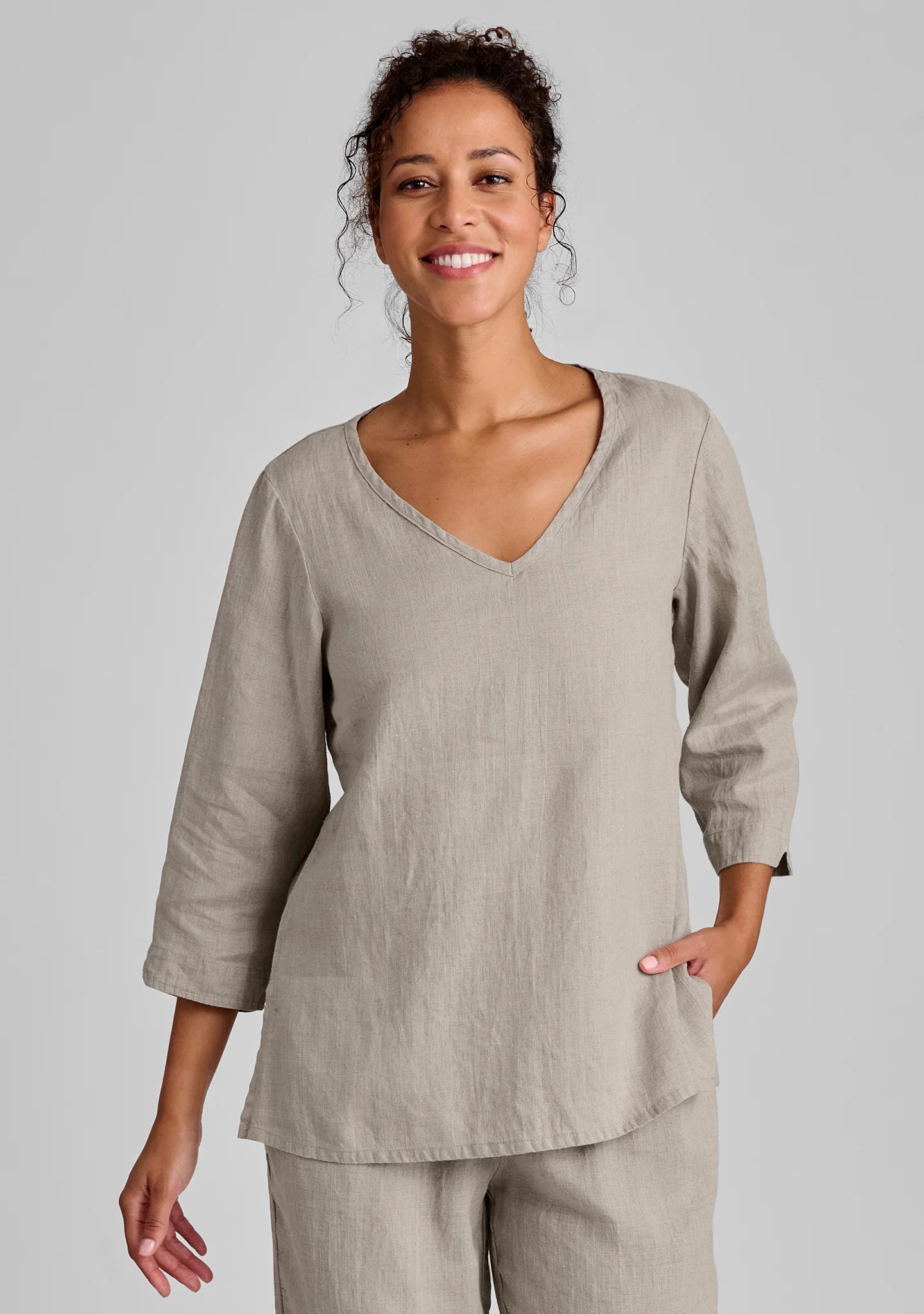 V Pullover - Linen Shirt - FINAL SALE