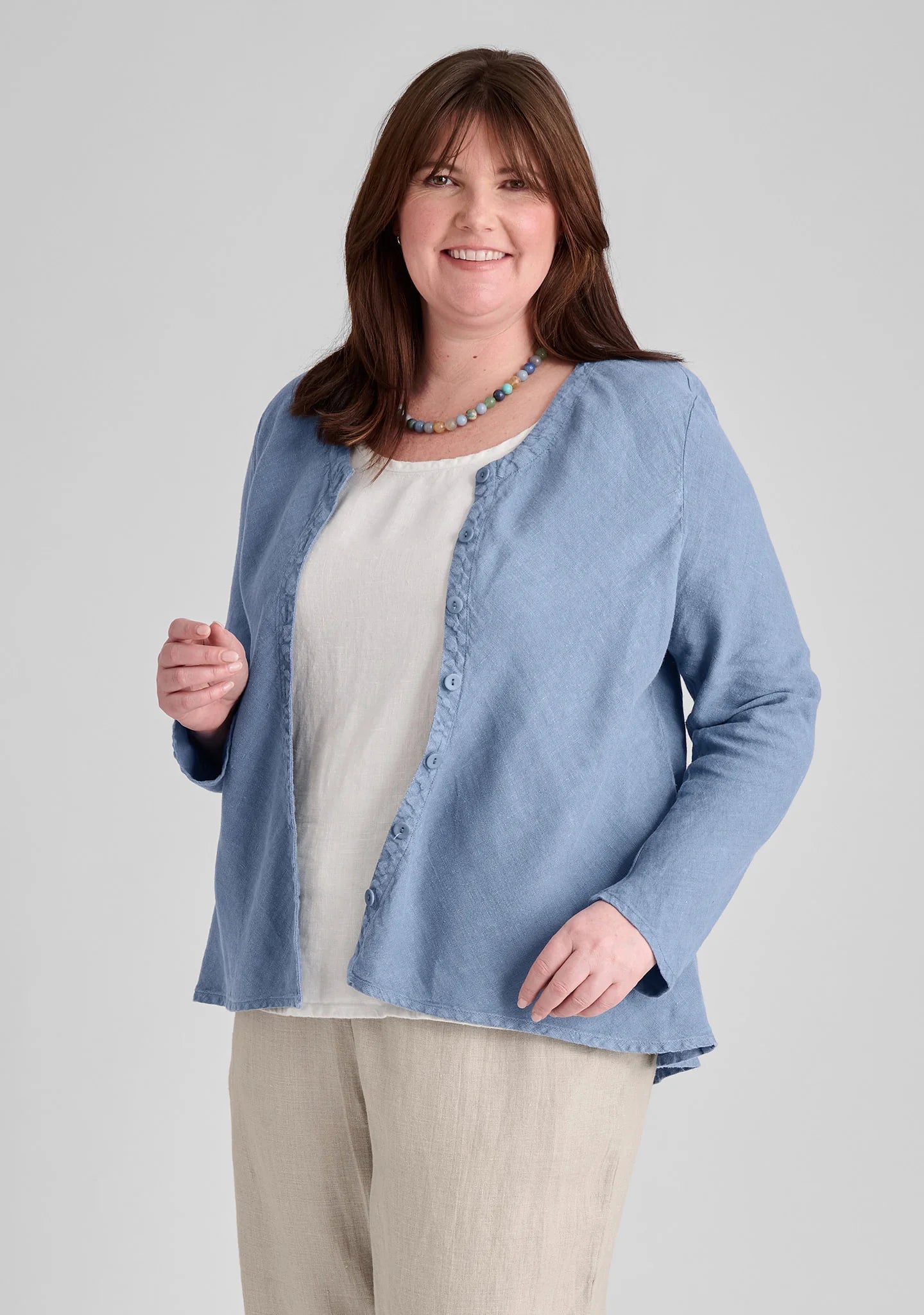 Beneficial Blouse - Linen Cardigan