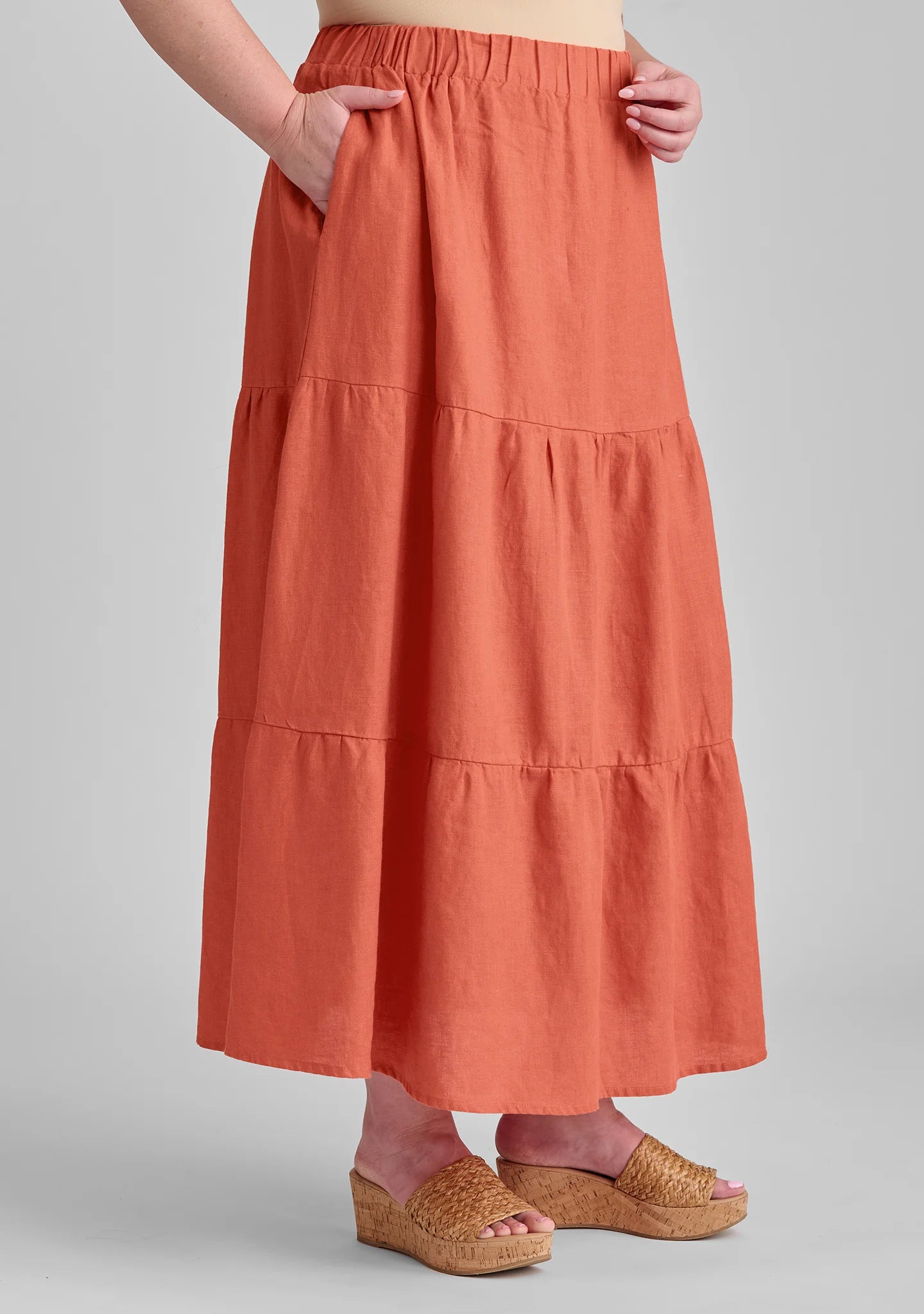 Gaia Skirt - Linen Maxi Skirt - FINAL SALE