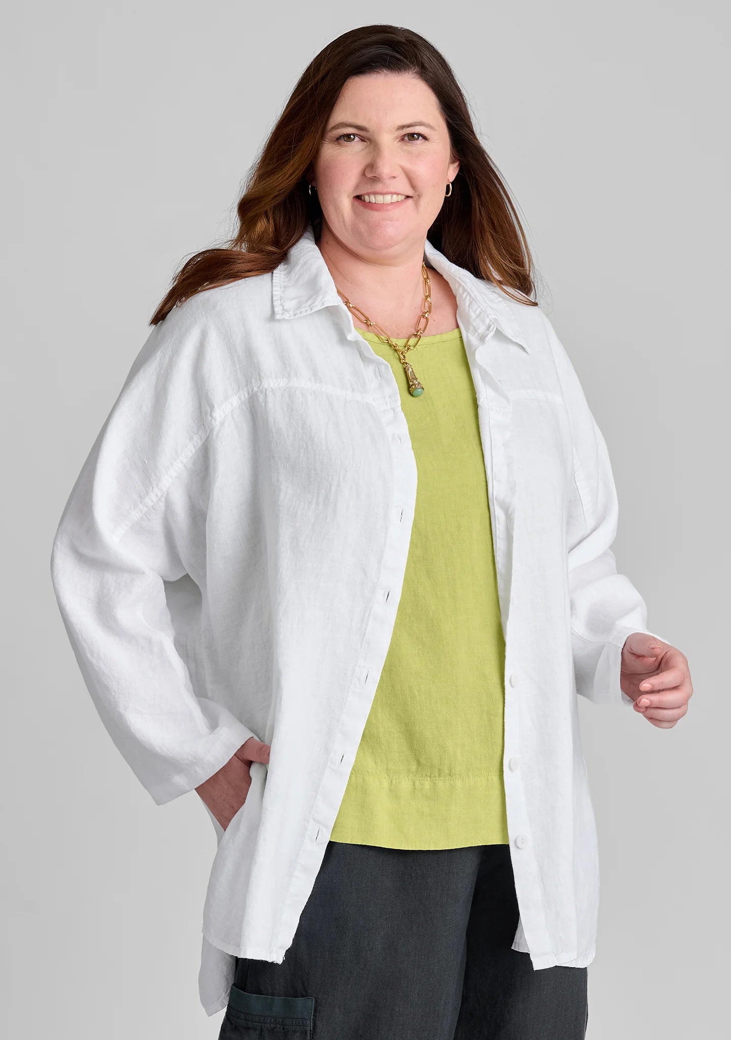 Dramatic Shirt - Linen Button Down Shirt - FINAL SALE