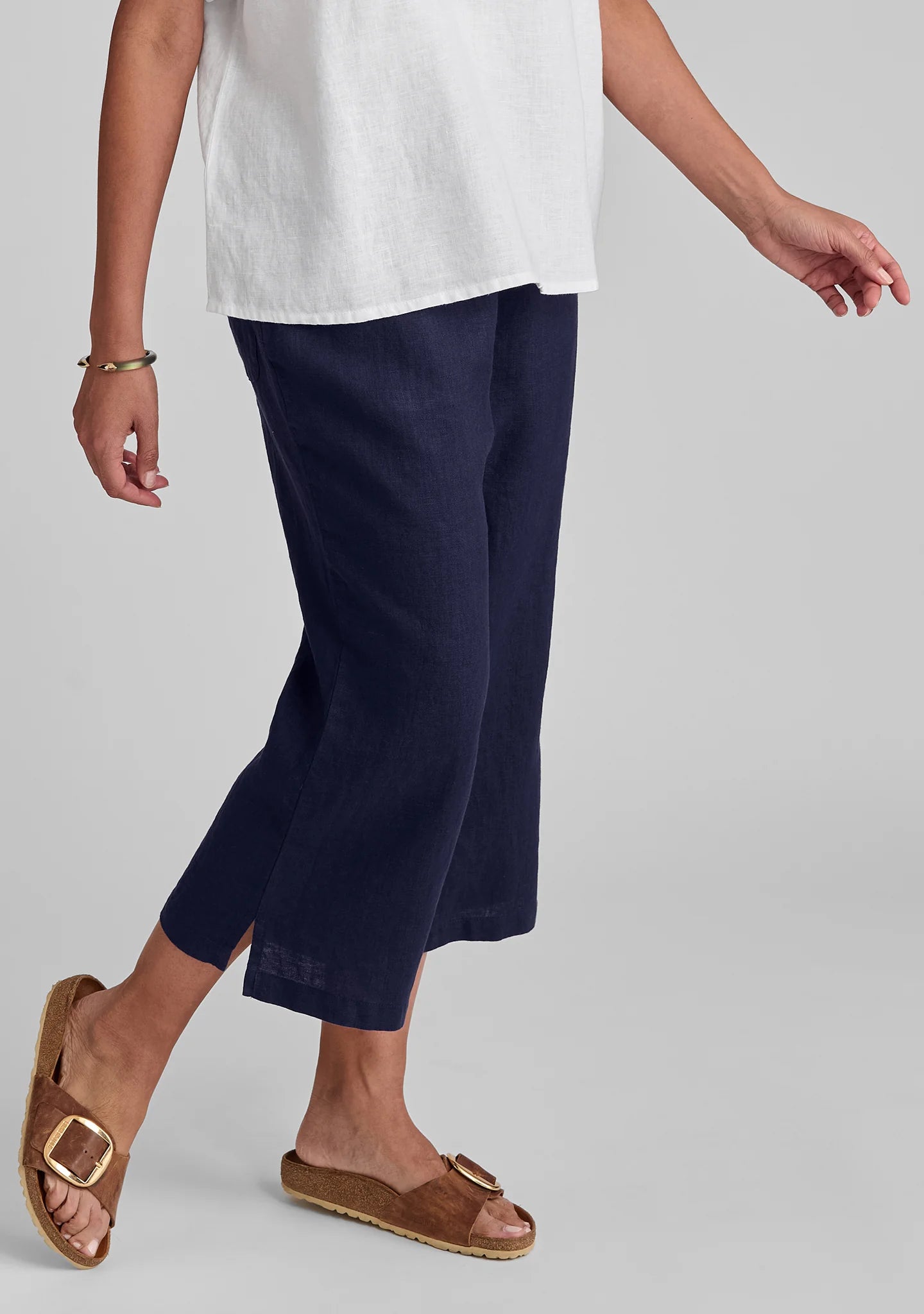 Push Outs - Linen Pants With Elastic Waist - FINAL SALE