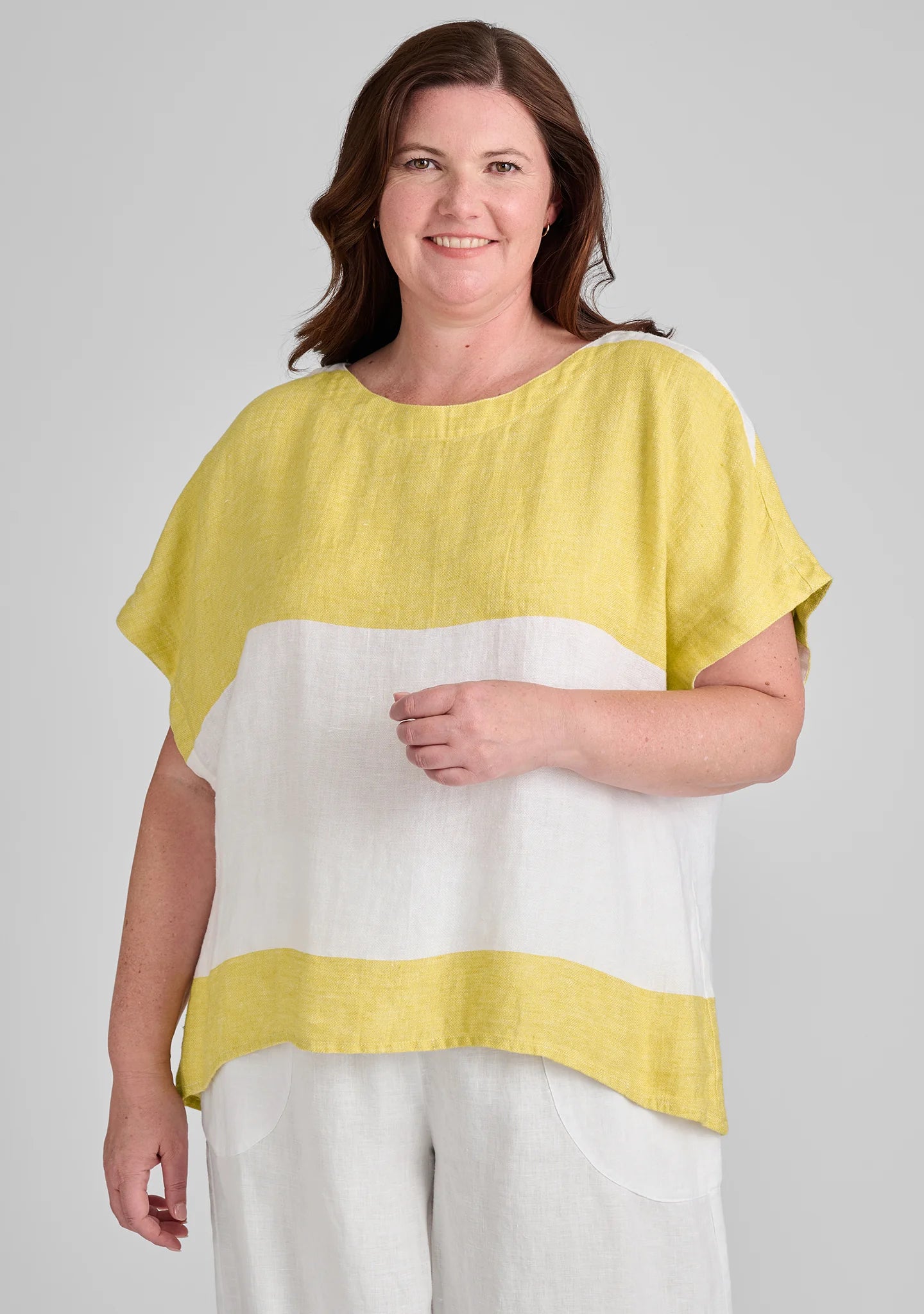 Back Slit Tee - Linen Shirt