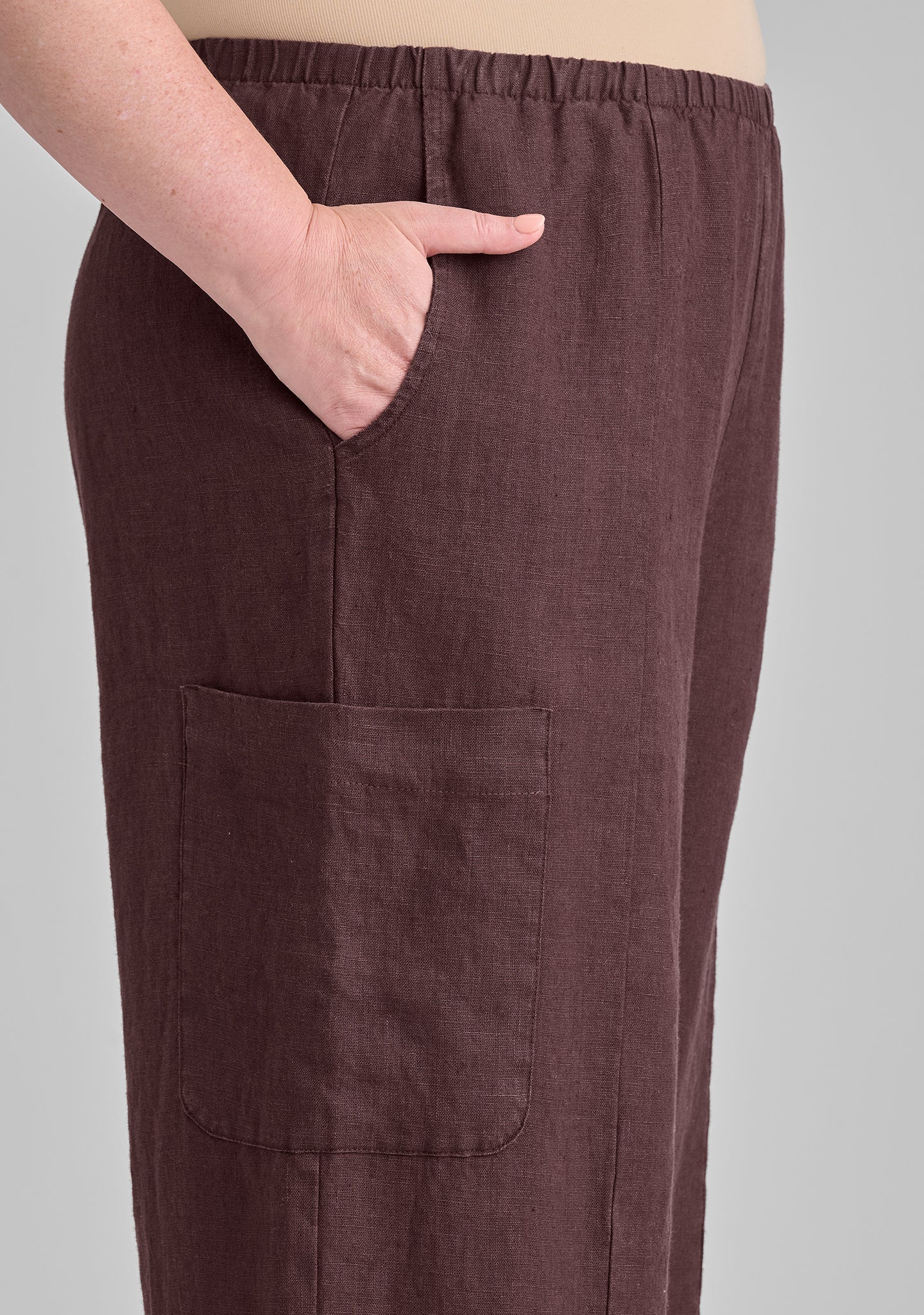 Modern Flood - Linen Pants With Elastic Waist