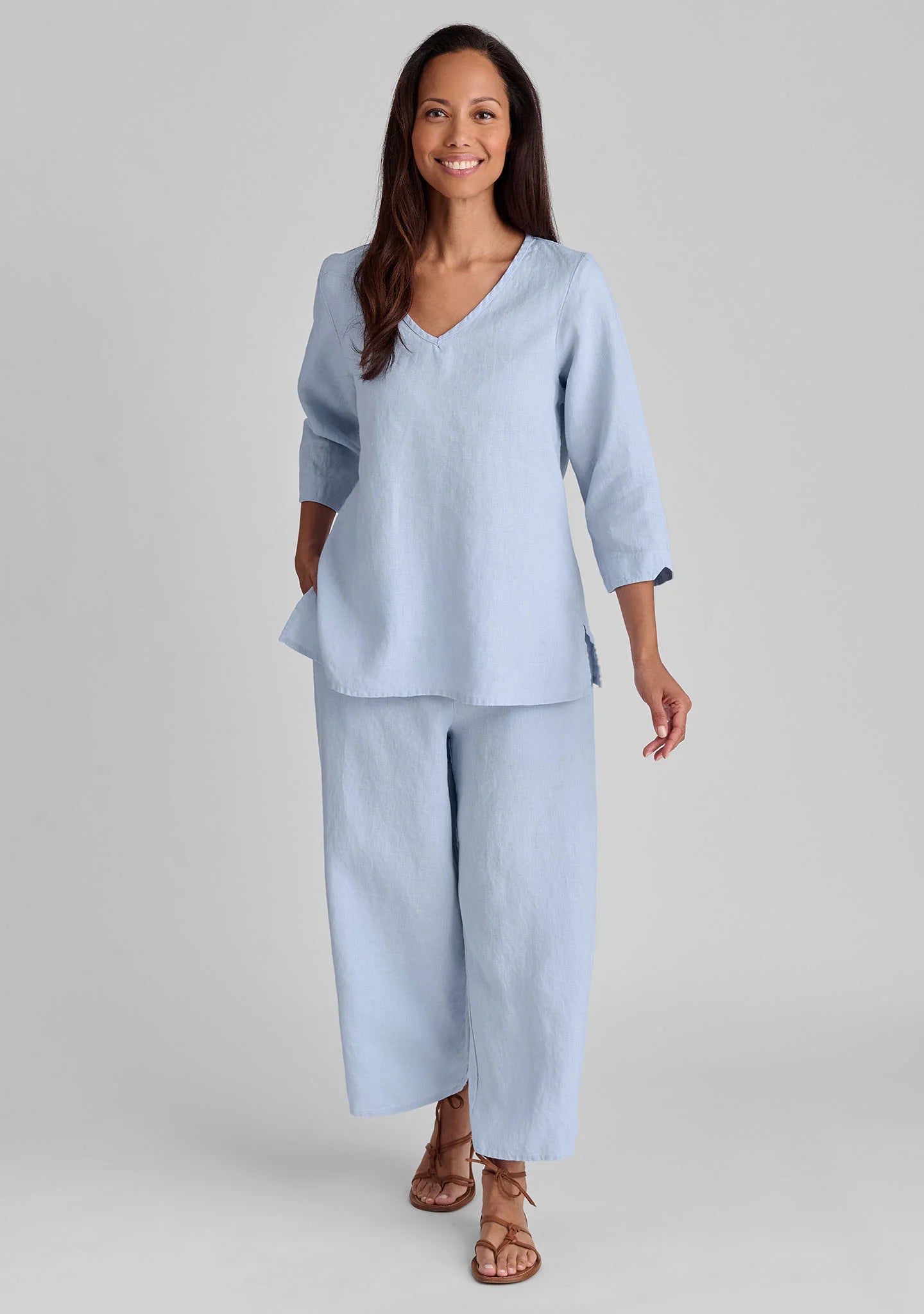 V Pullover - Linen Shirt - FINAL SALE