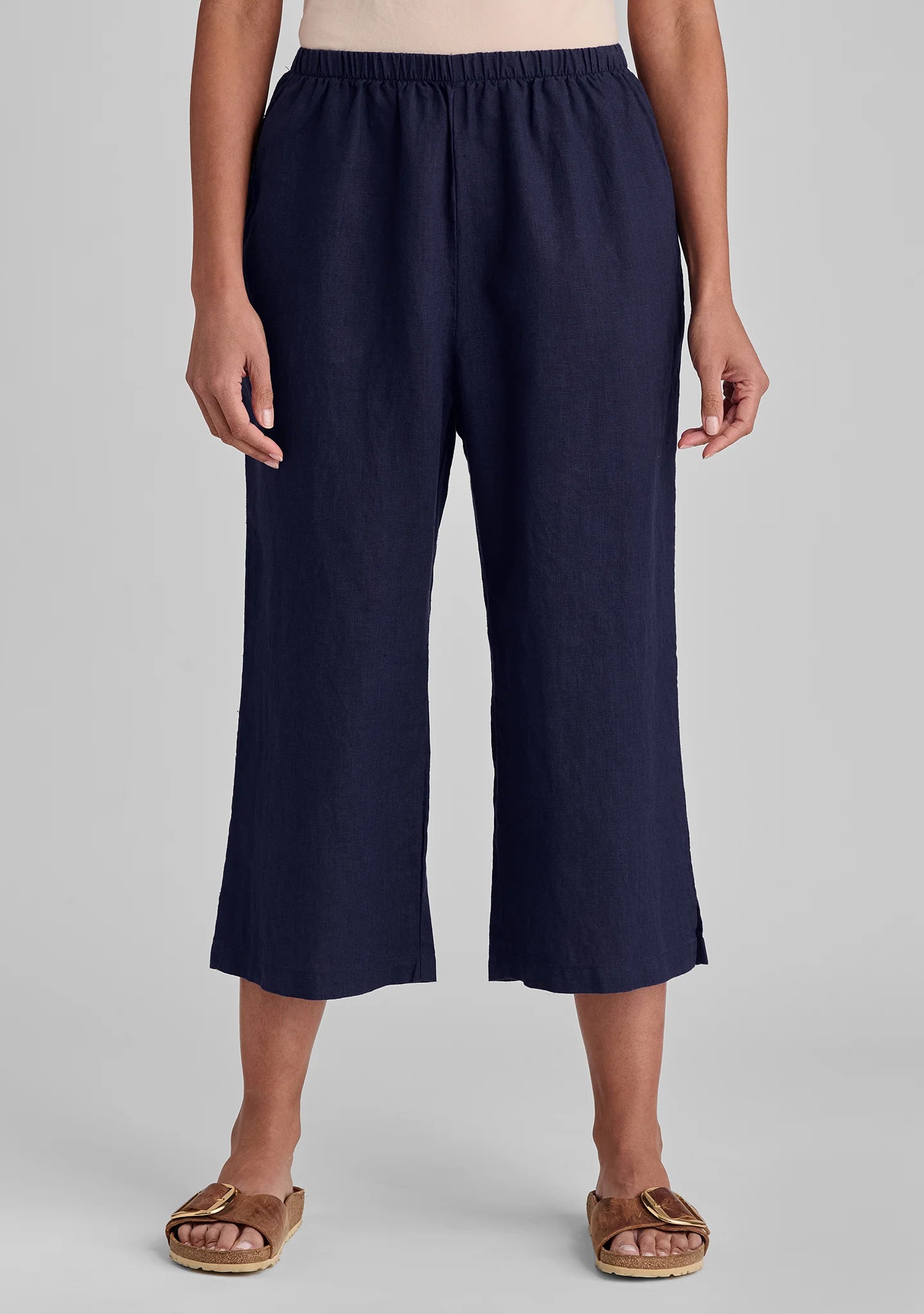 Push Outs - Linen Pants With Elastic Waist - FINAL SALE
