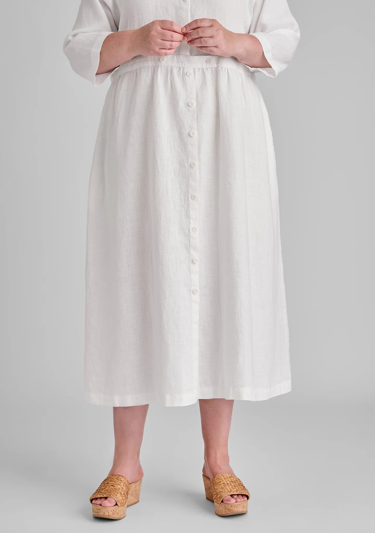 Button Down Dress - Linen Maxi Dress