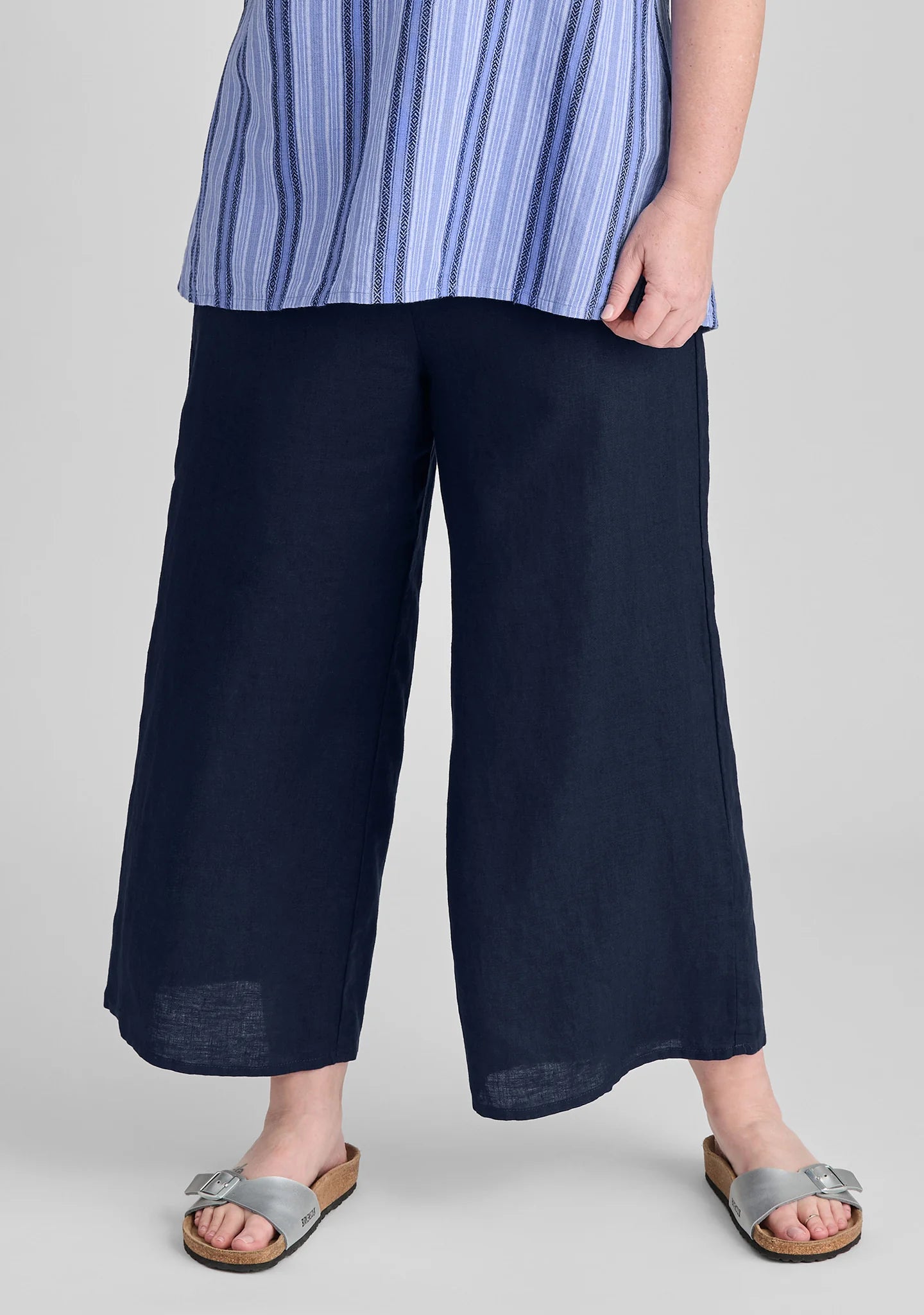 Sociable Flood - Wide Leg Linen Pants