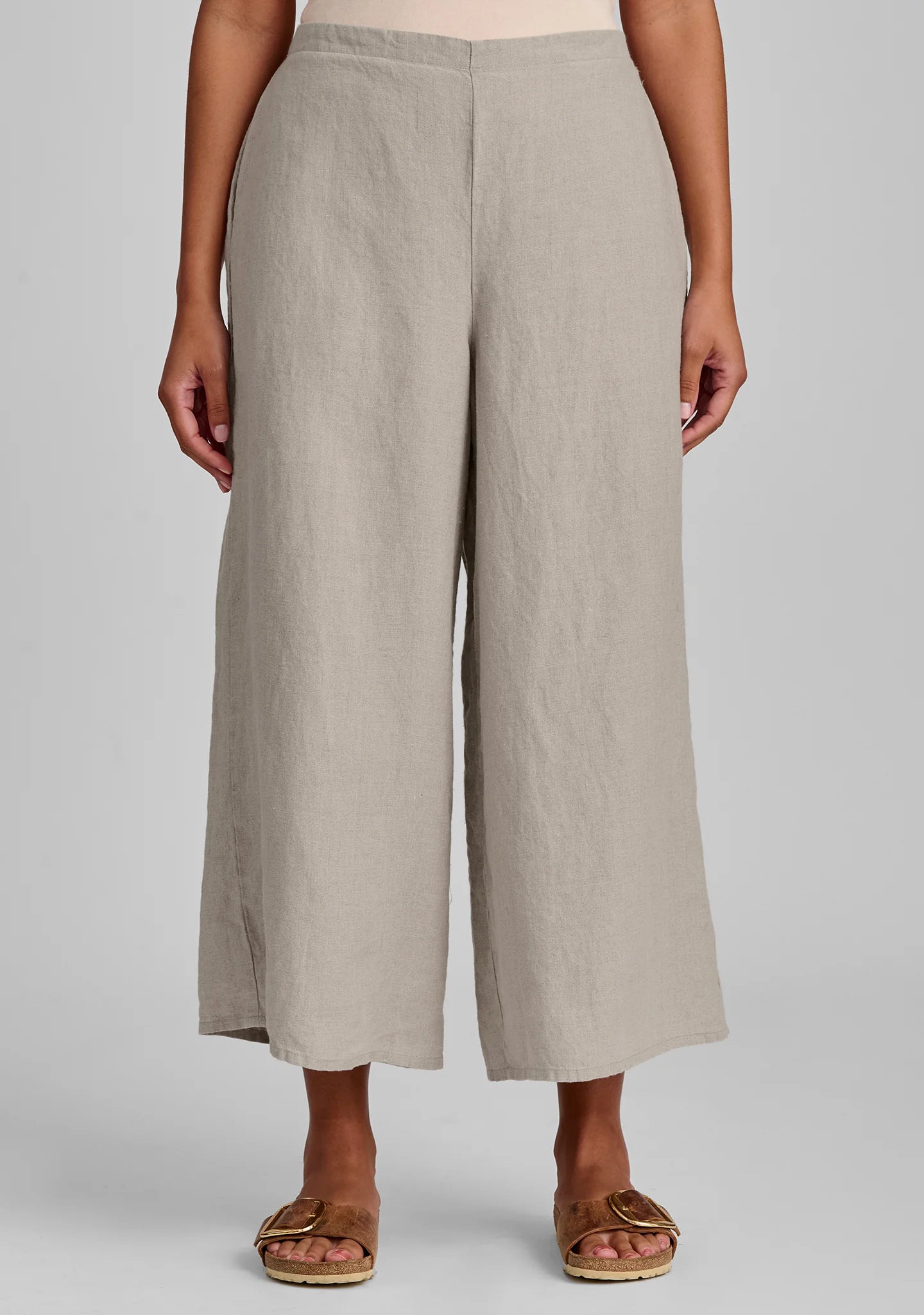 Sociable Flood - Wide Leg Linen Pants - FINAL SALE