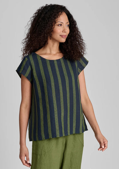 Tuck Back Tee - Linen T Shirt - FINAL SALE