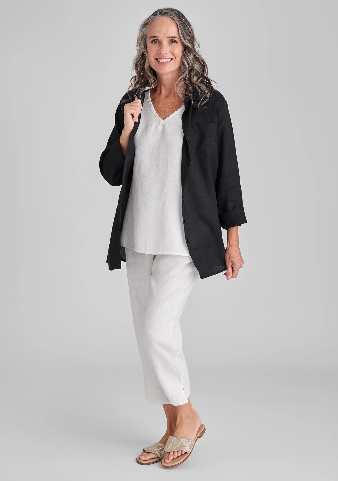 Pocketed Ankle Pant - Linen Pants