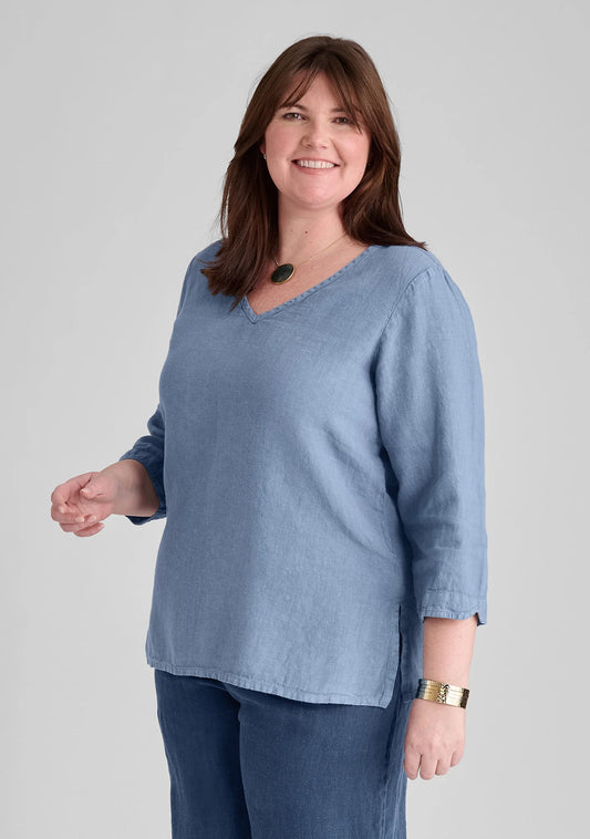 V Pullover - Linen Top