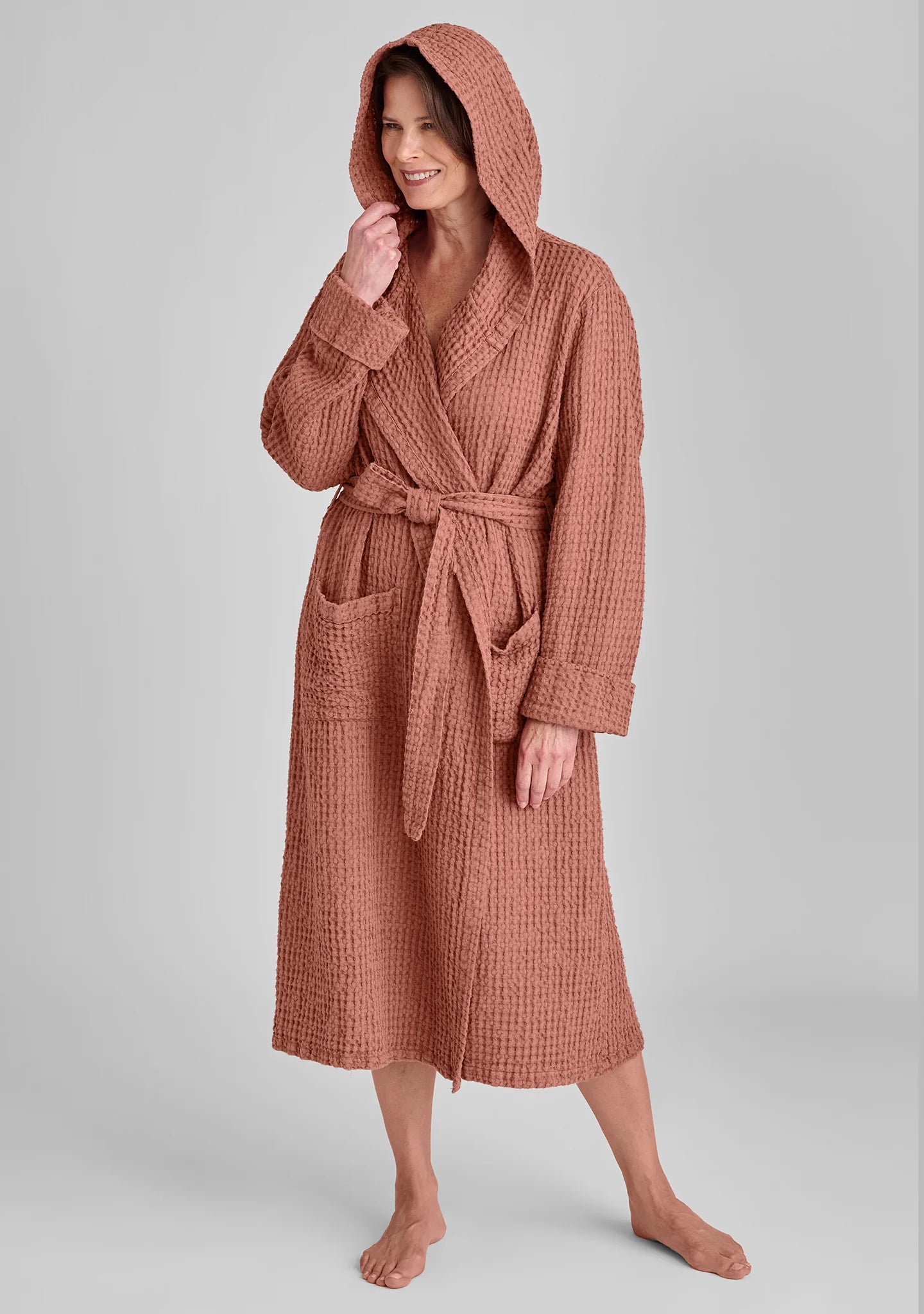Hooded Wrapper - Linen Robe - FINAL SALE