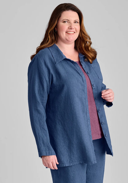 Bias Back Shirt - Linen Shirt - FINAL SALE