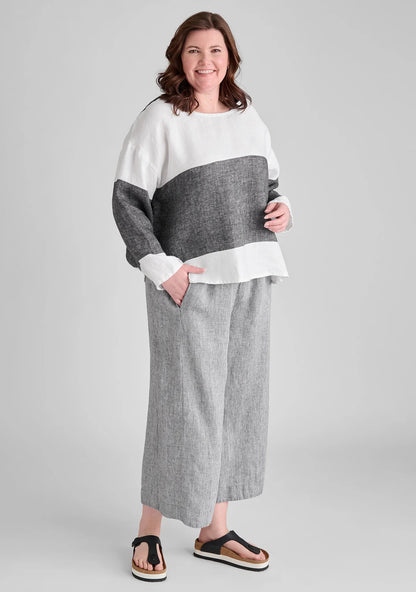 Panel Pant - Linen Pants With Elastic Waist
