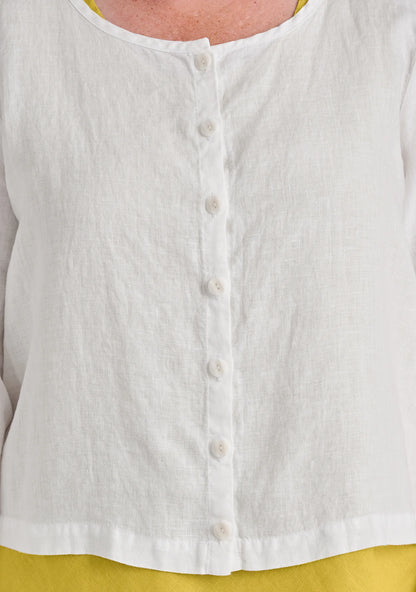 Cute Cardigan - Long Sleeve Linen Blouse