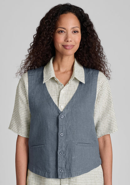 Valued Vest - Linen Vest - FINAL SALE