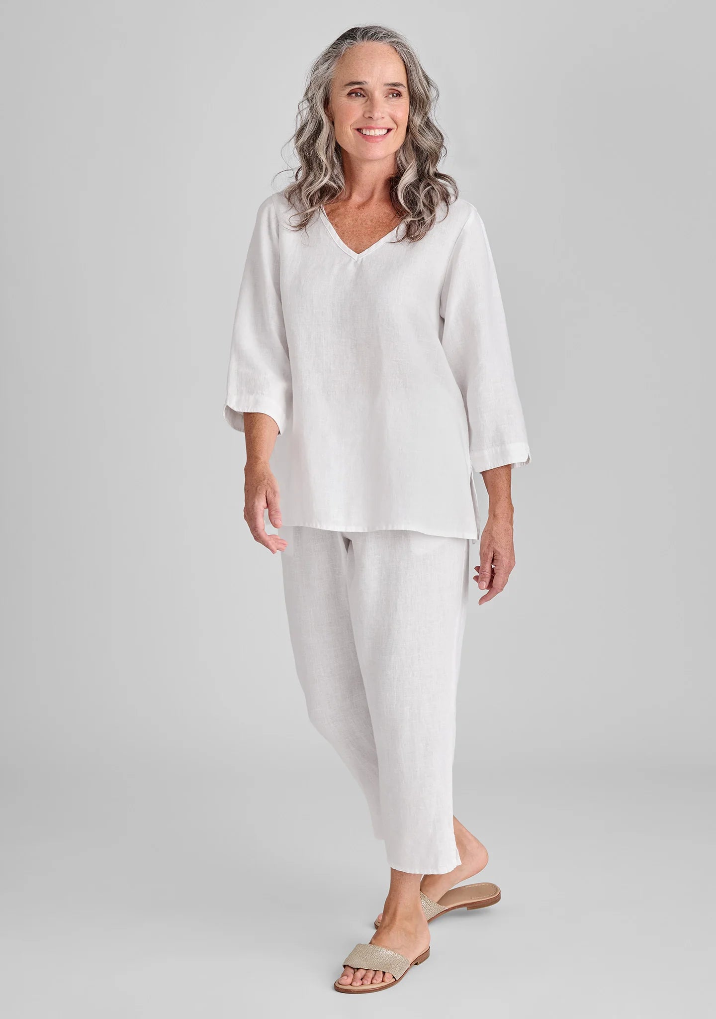 V Pullover - Linen Shirt