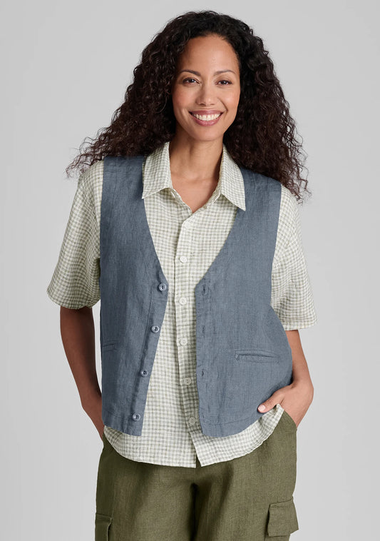 Valued Vest - Linen Vest - FINAL SALE