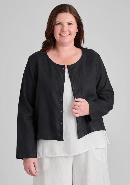 Cute Cardigan - Long Sleeve Linen Blouse