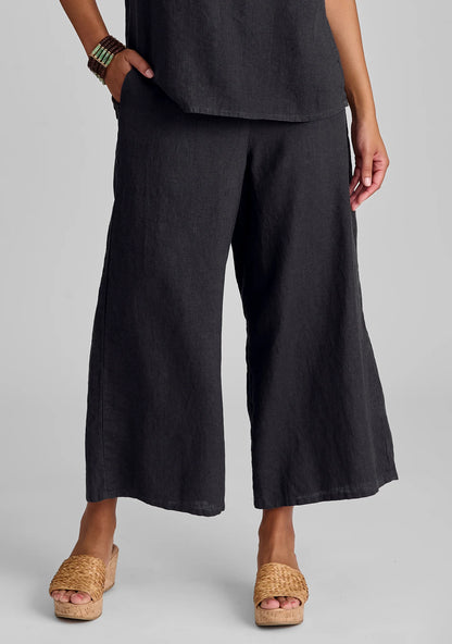 Sociable Flood - Wide Leg Linen Pants - FINAL SALE