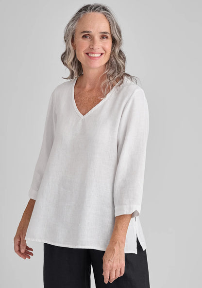 V Pullover - Linen Shirt