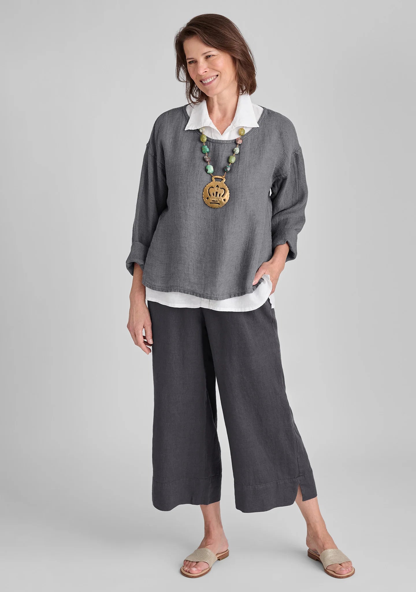 Easy Tee - Long Sleeve Linen Shirt